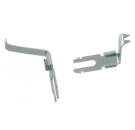 Door window divider bar clamping brackets